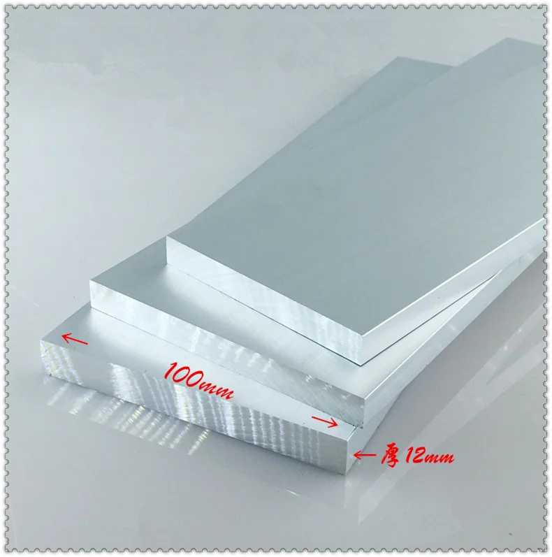 

Aluminium alloy plate 12mmx100mm article aluminum 6063-T5 oxidation width 100mm thickness 12mm length 200mm 1pcs