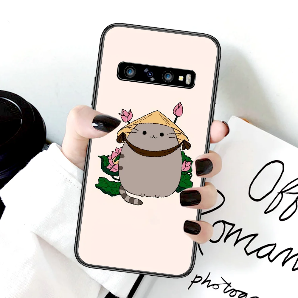

Cute Pusheens Cat Phone Case For Samsung Galaxy Note S 8 9 10 20 Plus E Lite Uitra black Cell Fashion Waterproof Pretty Cover 3D