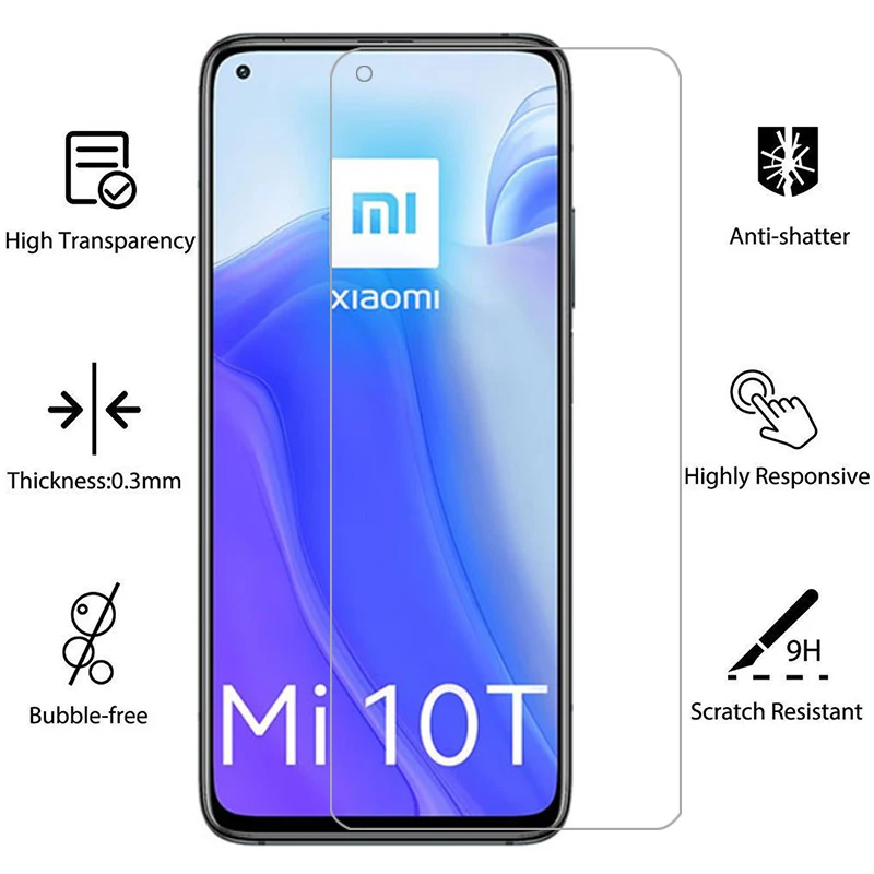 tempered glass screen protector for xiaomi mi 10t pro 5g case cover on ksiomi 10 t t10 10tpro mi10t protective phone coque bag | Мобильные