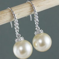 new trendy freshwater pearl dangle earrings for women fashion wedding engagement accessories simple stylish girls earrings