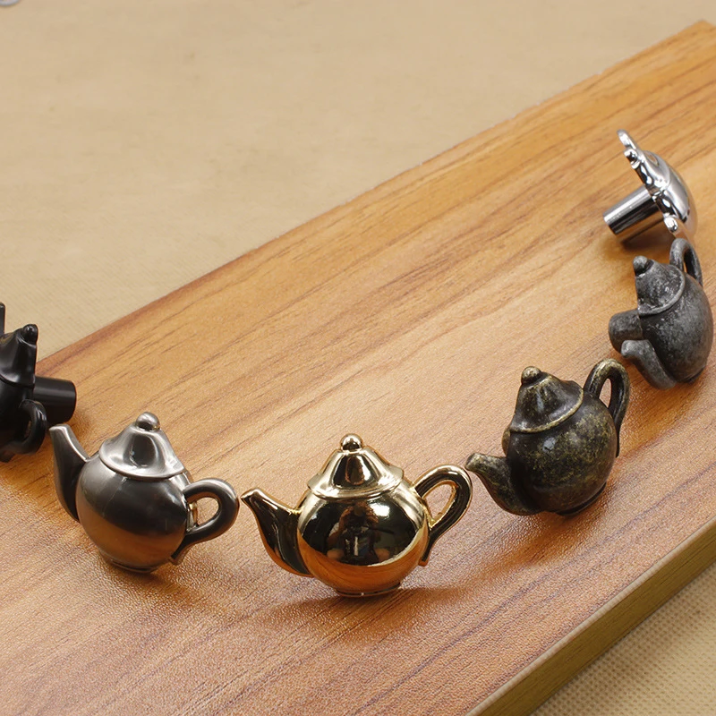 Китайский Стиль Ретро кофейник Форма Ручка античная медь черный одно отверстие