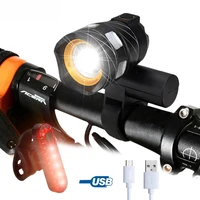 waterproof usb rechargeable bike light t6 led front bike headlight mtb bicycle lamp with built in battery cycling accessories