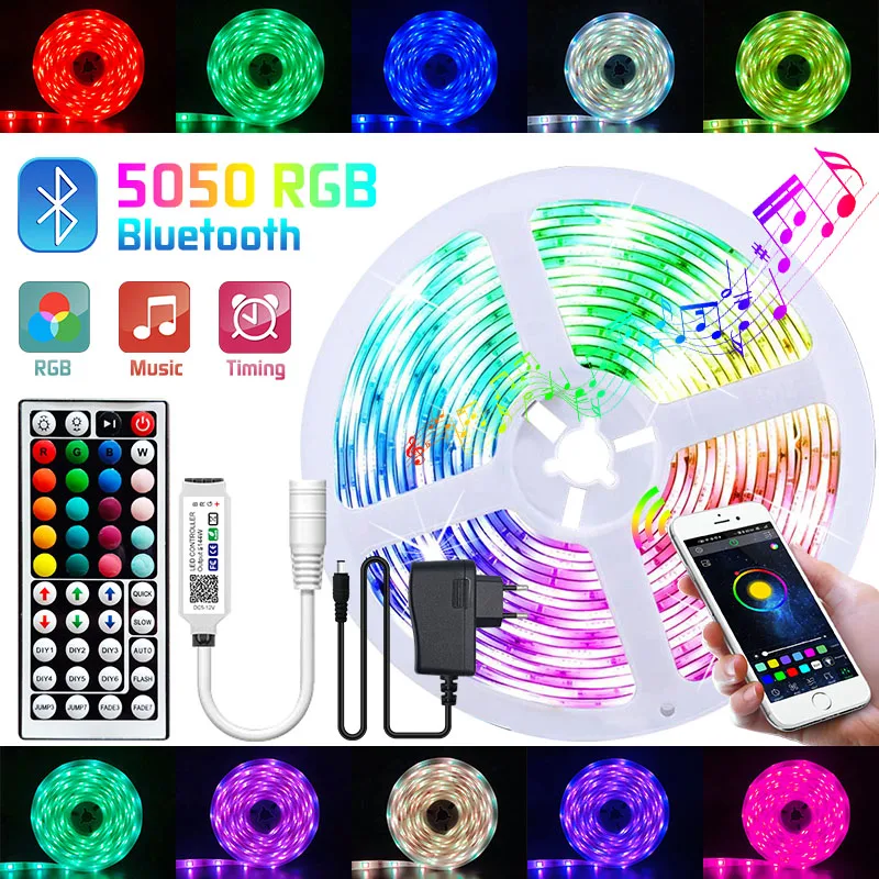 Неоновая Светодиодная лента 5050 приложение для телефона управление RGB