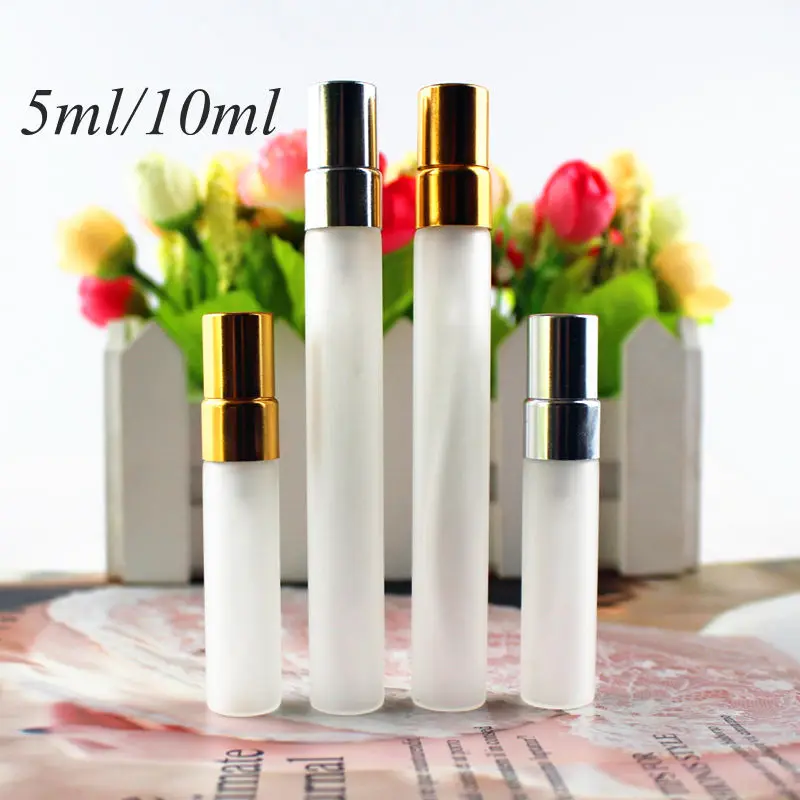 20 шт./лот 5 мл 10 матовый стеклянный флакон с распылителем заправка парфюмерного