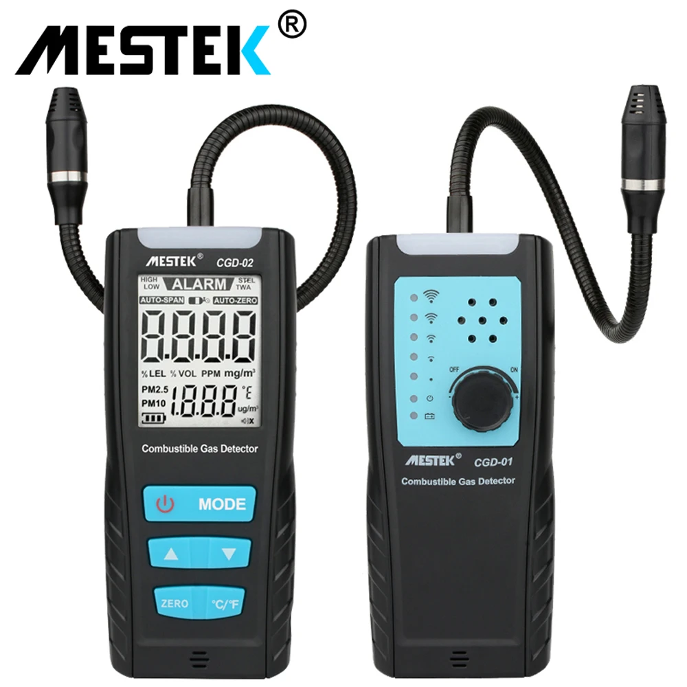 Analisador de Gás Sensor de Vazamento de Gás Qualidade do ar com Alarme Mestek Profissional Medidor Automotivo Combustível Detector Monitor