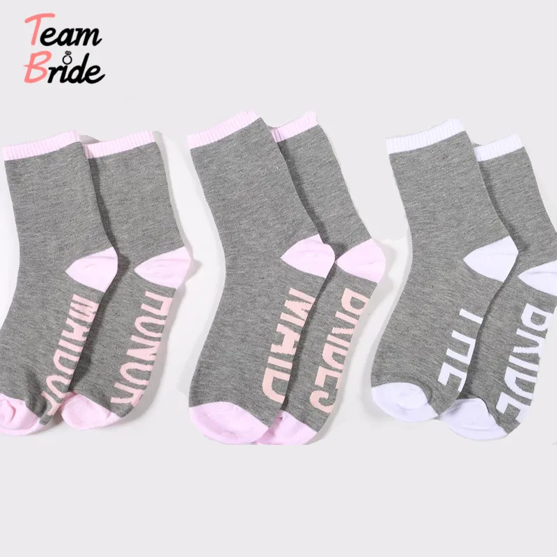 

Team Bride 1pair Bridesmaid Bride Maid of Honour Wedding Socks Bachelorette Socks Bride to be birthday gifts