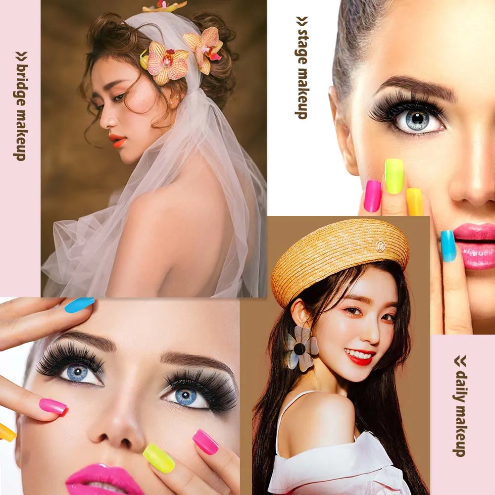 

False Mink Eyelash with Eyeliner Pen Set Self-adhesive Waterproof Fake Eyelashes Smooth Lasting Sticky Eyeliner Makeup Set