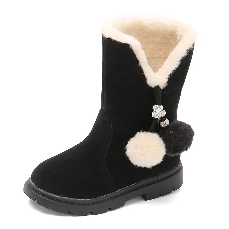 Winter Girls Boots - Warm Cotton Princess Long Children's Shoes - Sizes 3-12 Years - Cozy Kids Footwear image 3
