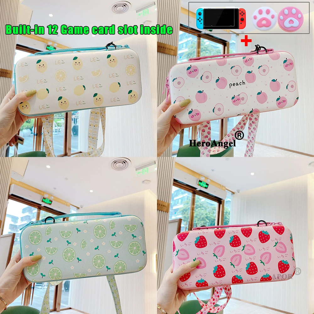 

For Nintend Switch/Lite Accessories Storage Bag Protective Shell Cover Case For Nintendo Switch Lite Mini 16 Games+Tempered Glas