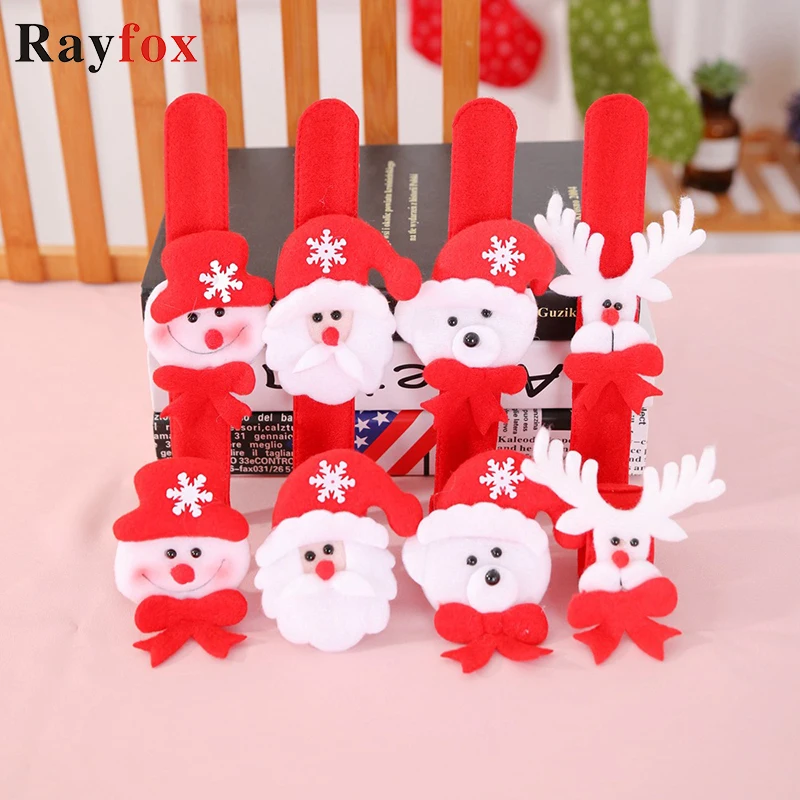 4 шт./упак. Рождественское украшение в виде снеговика/Санта Клаус ПЭТ кольцо с