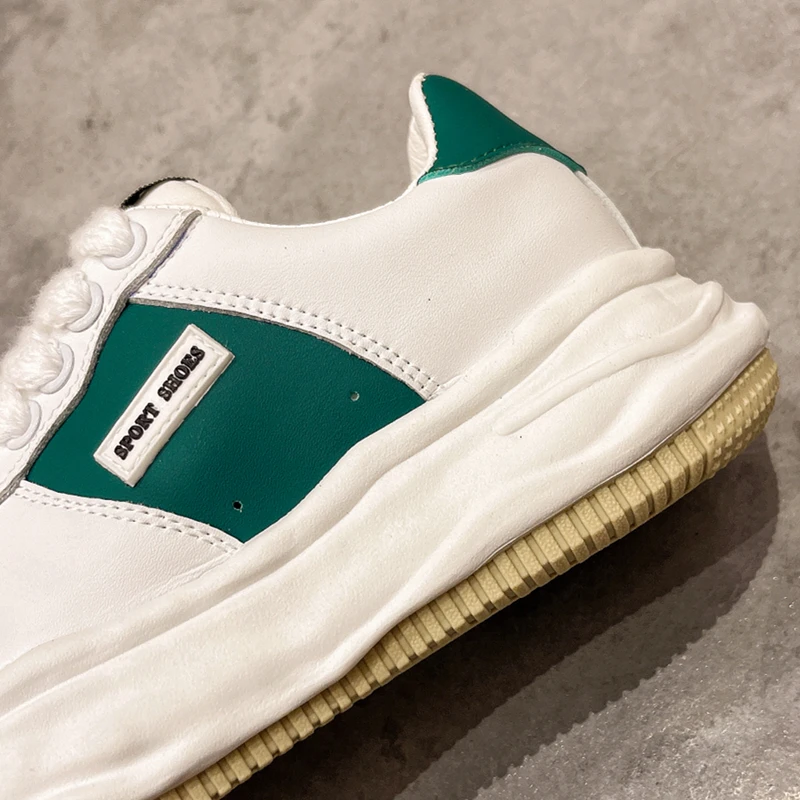 

White Chunky Sneakers Running Shoes for Women 2021 New Female Platform Thick Sole leather Casual Women's sport harajuku Shoes