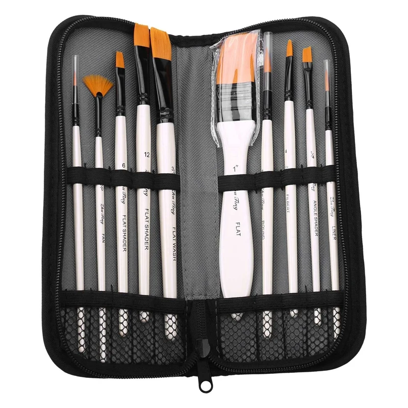 

15 Pcs Paint Brush Palette Knife Set Paint Brushes Artist for Watercolor Oil Acrylic Painting