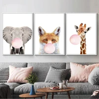 gatyztory 3pcset diy oil painting by numbers for adults blow bubbles animals picture by number handmade acrylic home decoration