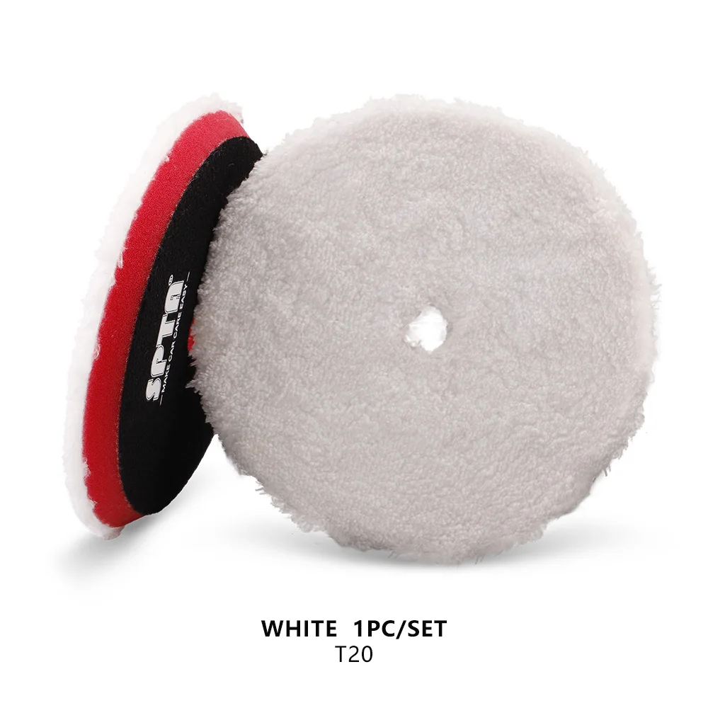 

SPTA 3 "/5"/6" Полировальная подушечка из микрофибры для отделки и резки Мягкая микрофибра для удаления тонких царапин, автомобильной мойки и воска