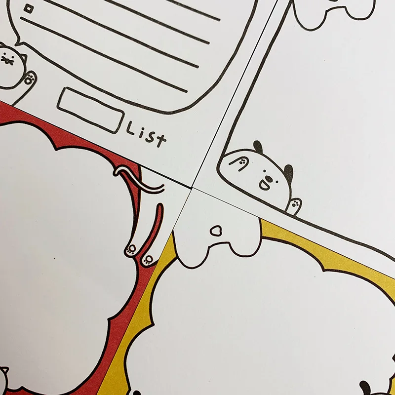 Блокнот SIXONE для записей с милым мультяшным щенком кошкой 50 листов| |