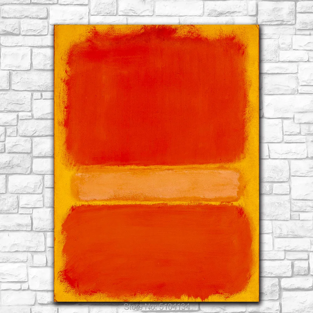 Настенные картины для гостиной с абстрактным изображением Марка Ротко Фин 1969