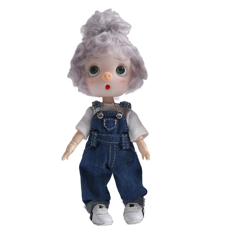Детские джинсовые брюки Ob11 1/12 bjd doll одежда GSC merlot вельветовые со Свинкой мини Obitsu 11