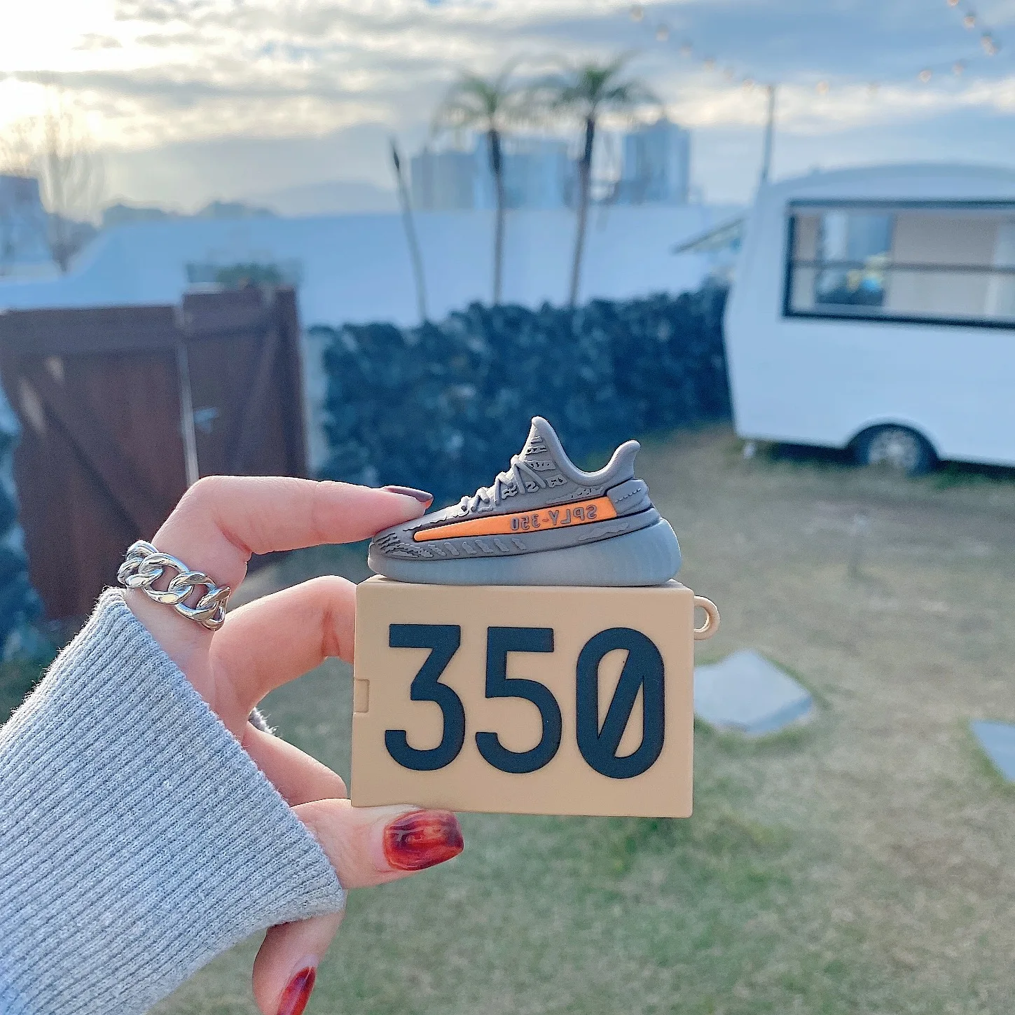 

New Silicone 350 Shoes Box Earphone Case for Airpods 1 2 pro Cool Fashion Sports brand Headphone Protective Cover Accessories