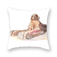 world famous building print cushion cover souvenirs gift kitchen living room sofa home decoration accessories pillow case 4545
