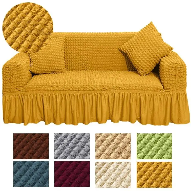 

Modern Seersucker sofa cover Stretchable Elastic Sofa Covers For Corner Sofa 1/2/3/4 Sectional Sofa Cover For Living Room