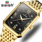 Роскошные брендовые дизайнерские часы Relogio Masculino, мужские креативные прямоугольные кварцевые наручные часы, роскошные деловые золотые часы для мужчин s