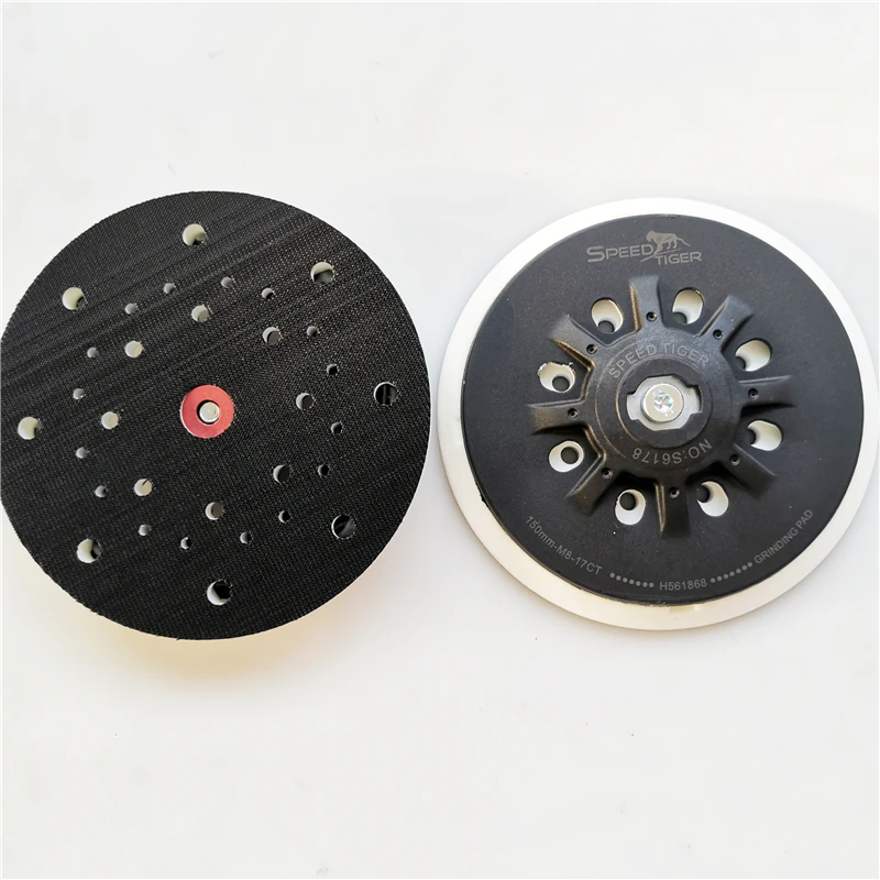 

6 Inch 150mm 17-Hole Pad for Hook and Loop Sanding Disc Backing Pad Polishing Power Sander Accessories