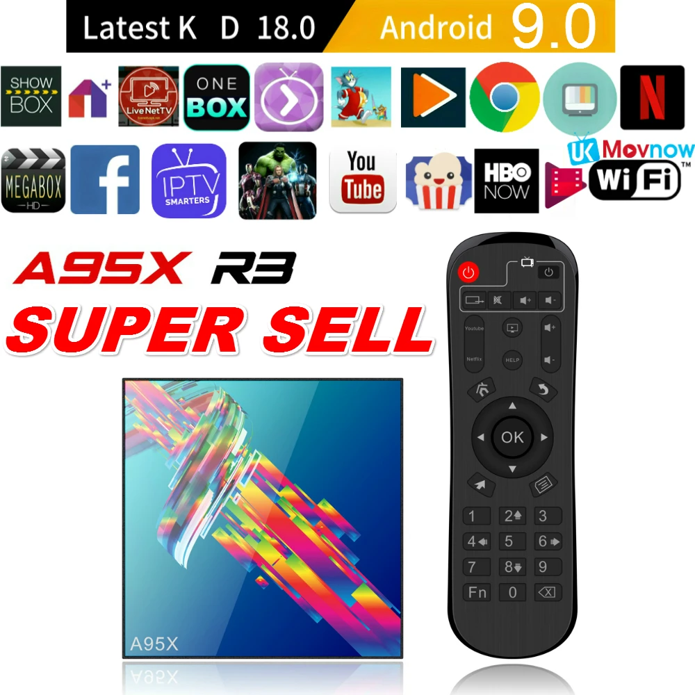 T TV BOX A95X R3 Box Android 9 0 OS 4 Гб 64 Rockchip RK3318 поддержка 1080P 4K 100M USB 3 5G двойной WiFi