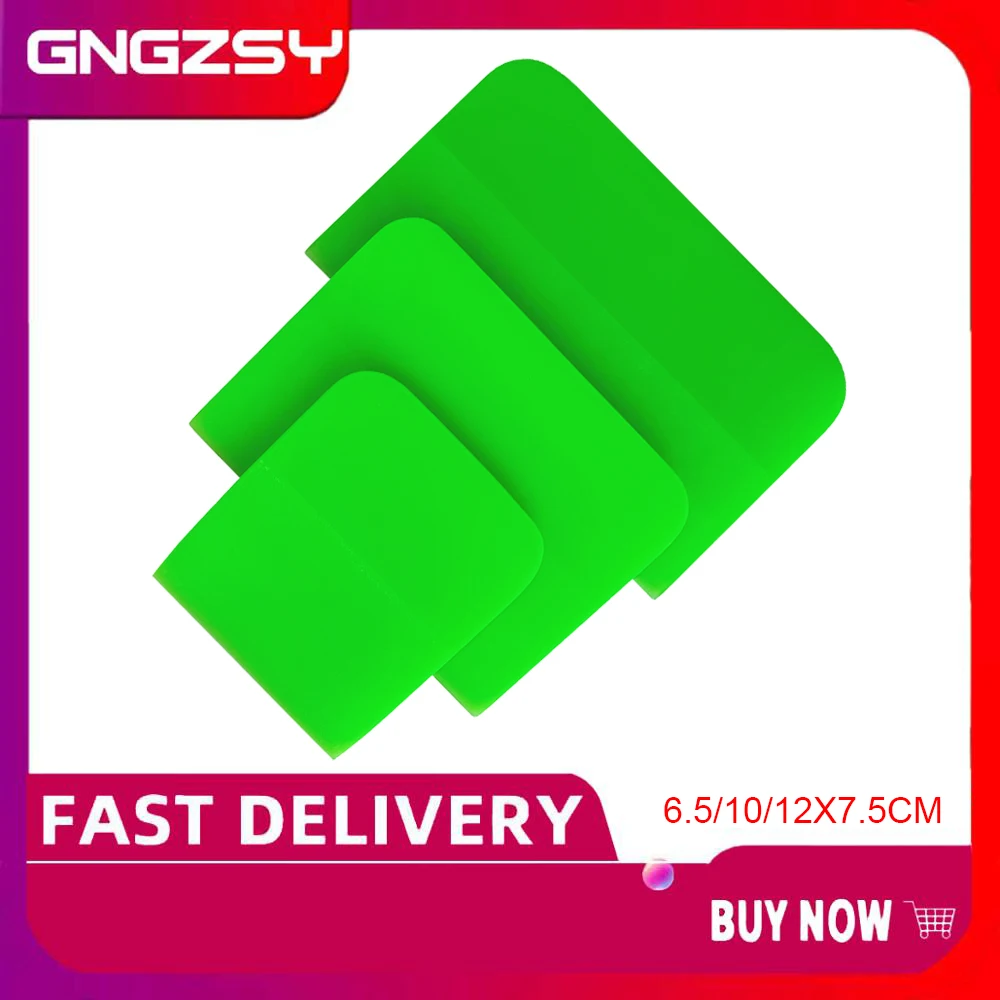 

3pcs/set green soft PPF Scraper vinyl wrap carbon fiber film sticker pasting tool car wrap window tint cleaning tool B72G