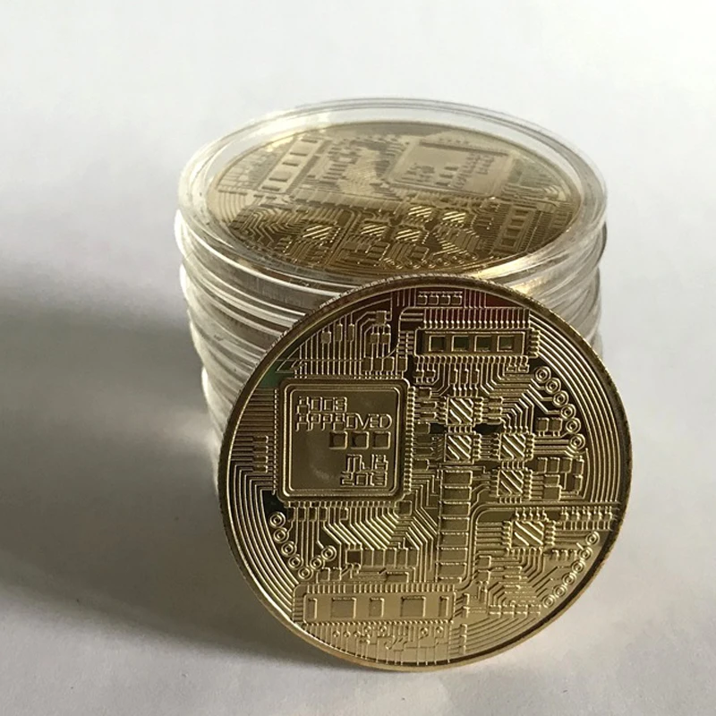 ZK20 Биткоин с чехлом коллекционный большой подарок битная монета сувенир