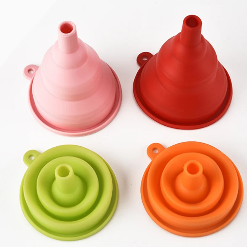 

100% Food Grade Silicone Collapsible Funnel Flexible Foldable Kitchen Funnel for Liquid Transfer Household Liquid Dispensing
