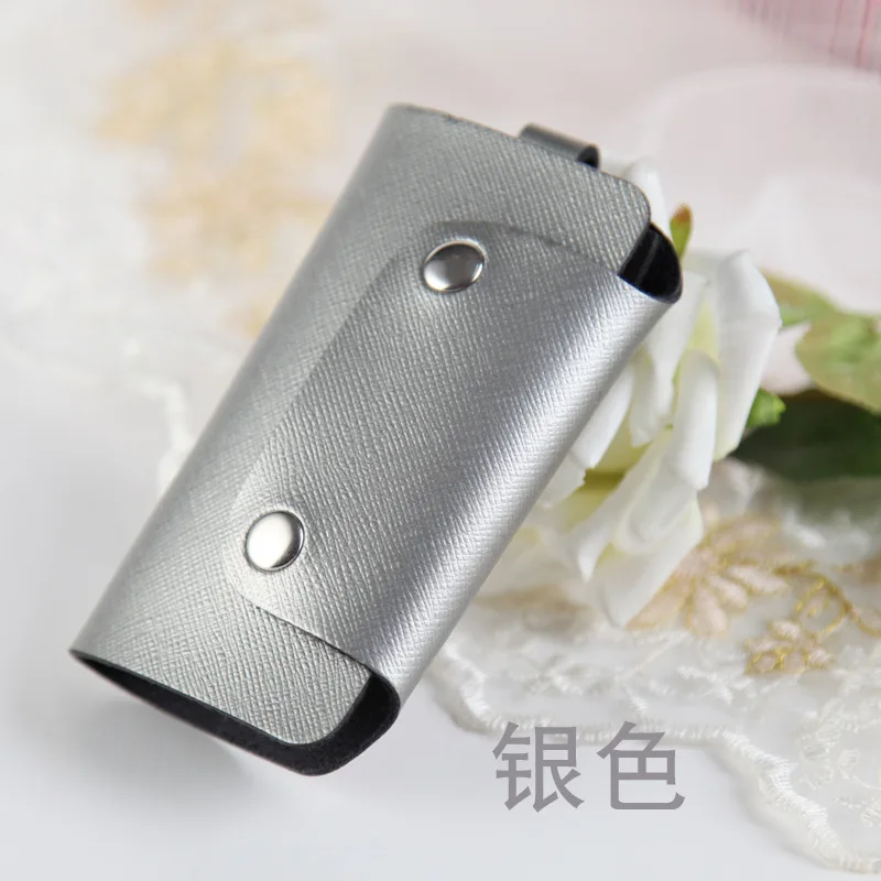 Sliver A Из искусственной кожи, кошелек для ключей, держатель для карт, милый бизнес органайзер, ключница, чехол для ключей, кошельки для мужчин и женщин, карман для ключей от машины - Цвет: Sliver A