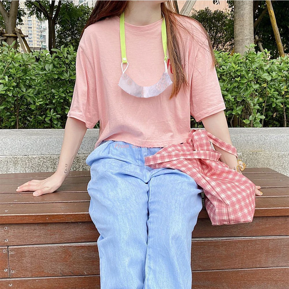 

Fashion Protection Comfortable Soft Elastic Masks and Face Mask Lanyard , Reusable Lace Embroidered Flowers Cotton Covering