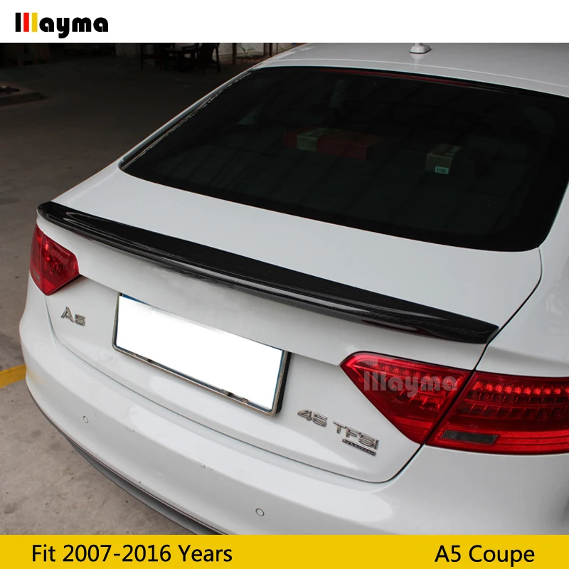 CA Стиль углеродного волокна задний спойлер на багажник для Audi A5 2 двери купе 2007 2012
