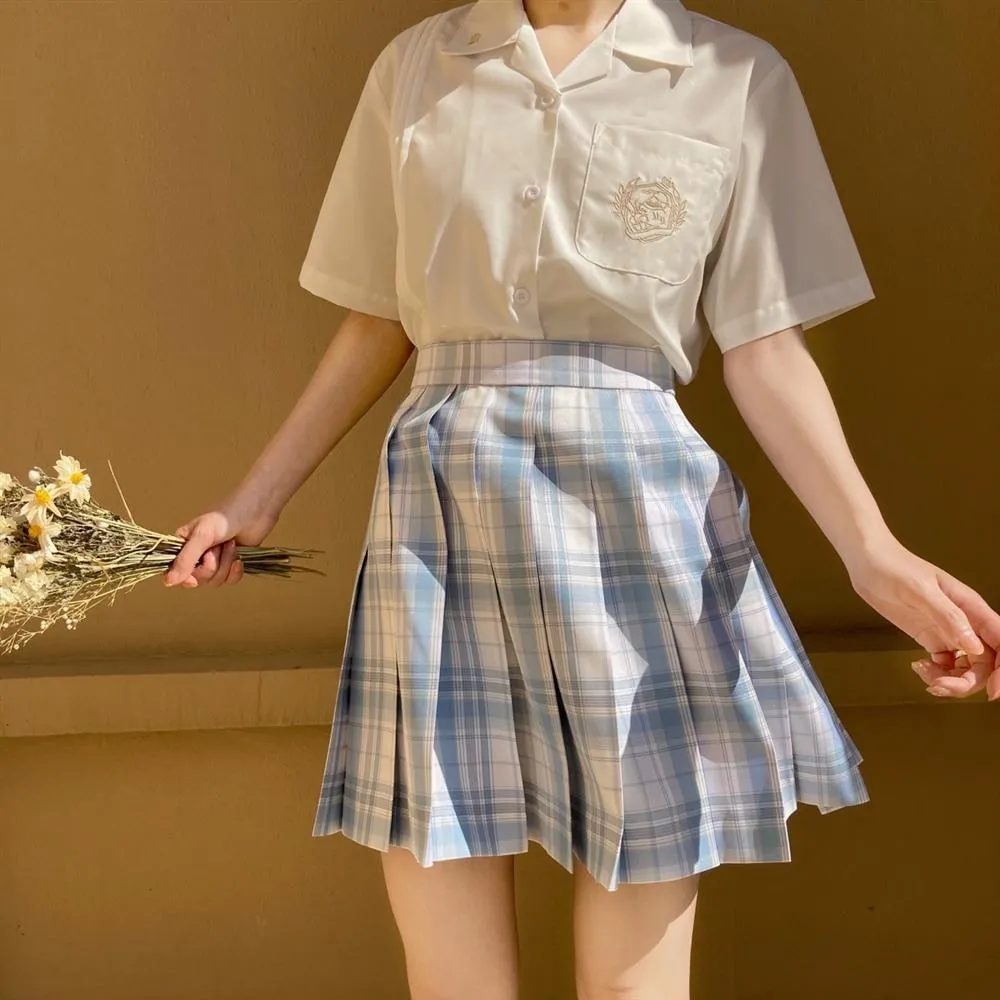 

Japanese Student Junior High School Short Sleeve Sailor T-shirt JK Uniform Shirt Basic Tops For Women Girl Harajuku Lolita Shirt