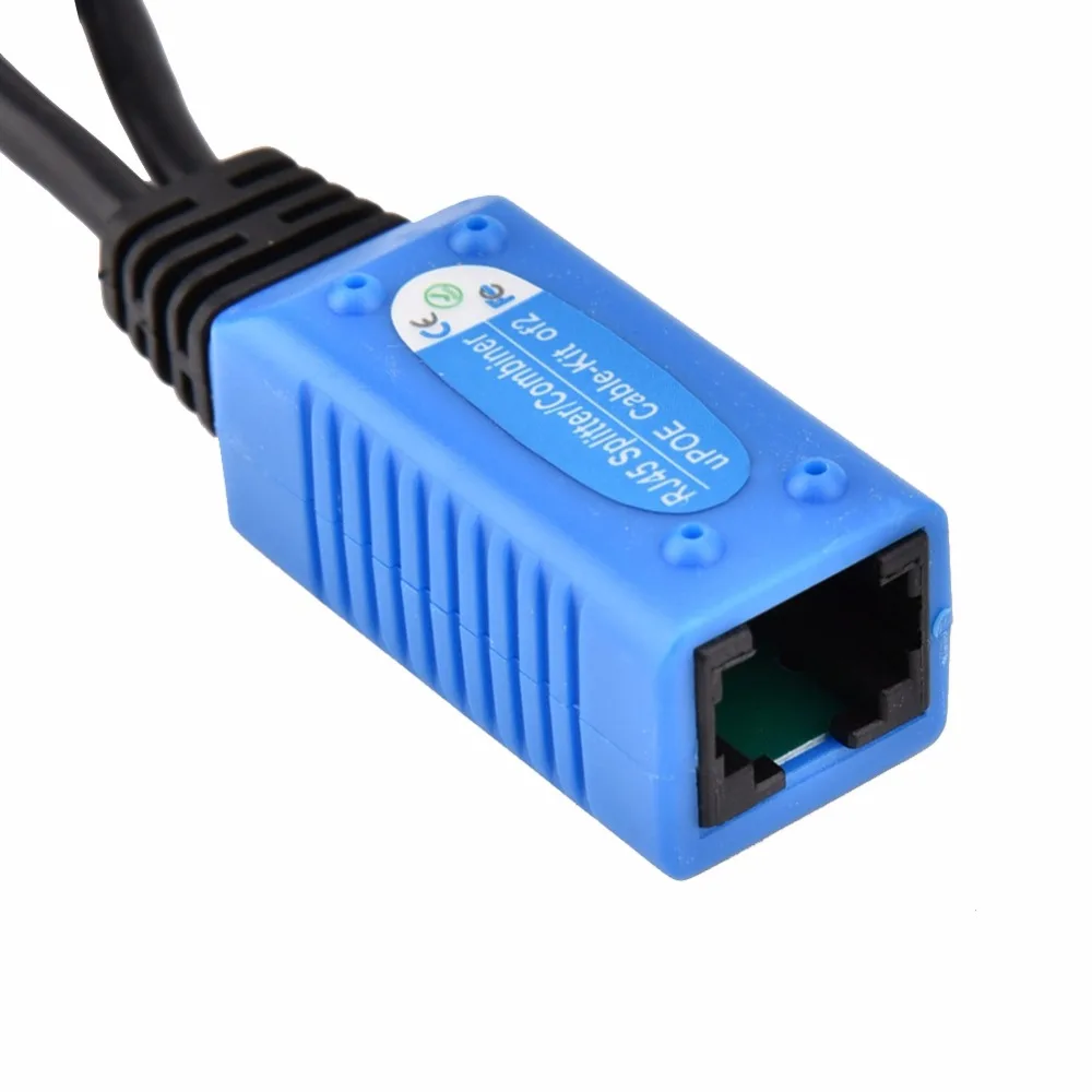 1 Pair POE Network Splitter Separator Receiver for RJ45 Network Cable PoE Splitter Injector