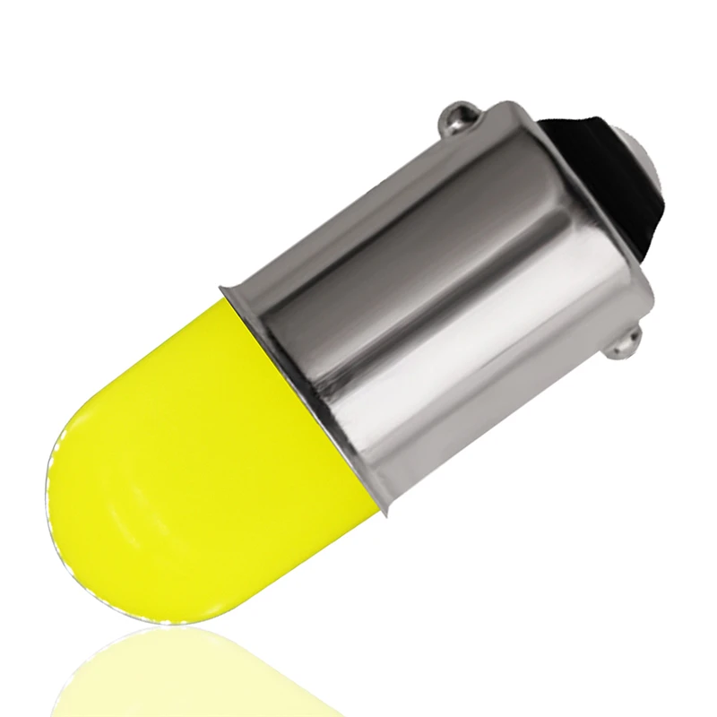 100x BA9S LED 12929 COB круглые 3D T4W Автомобильные светодиодные лампы номерного знака