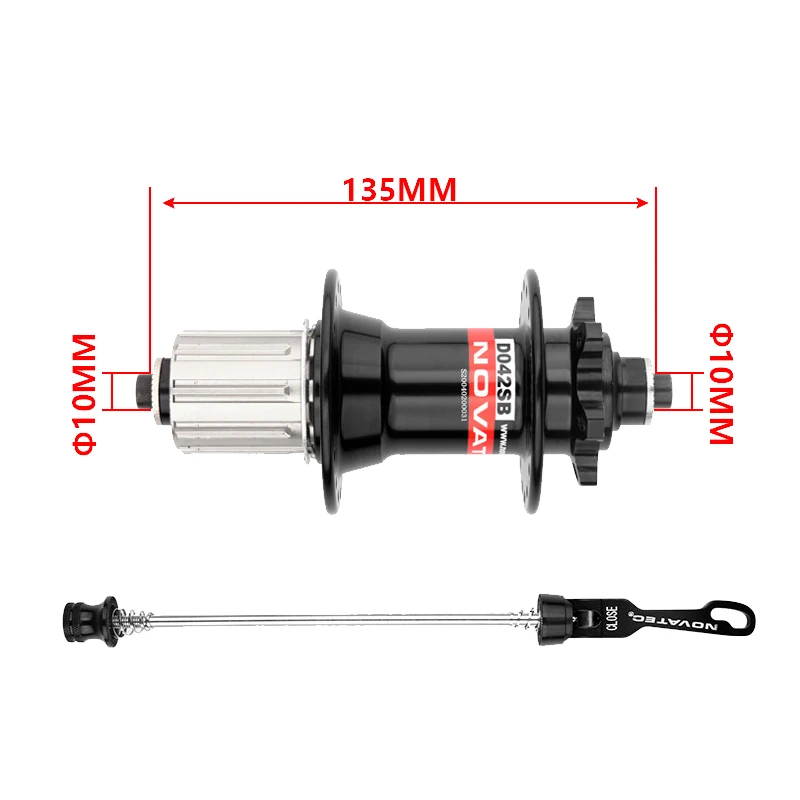 Novatec Cubes D041SB D042SB Rear Hub Mtb Arc 28 32 36 Holes Furos Bicycle Freehub Mountain Bike Micro Spline 9/10/11 Speed Maza