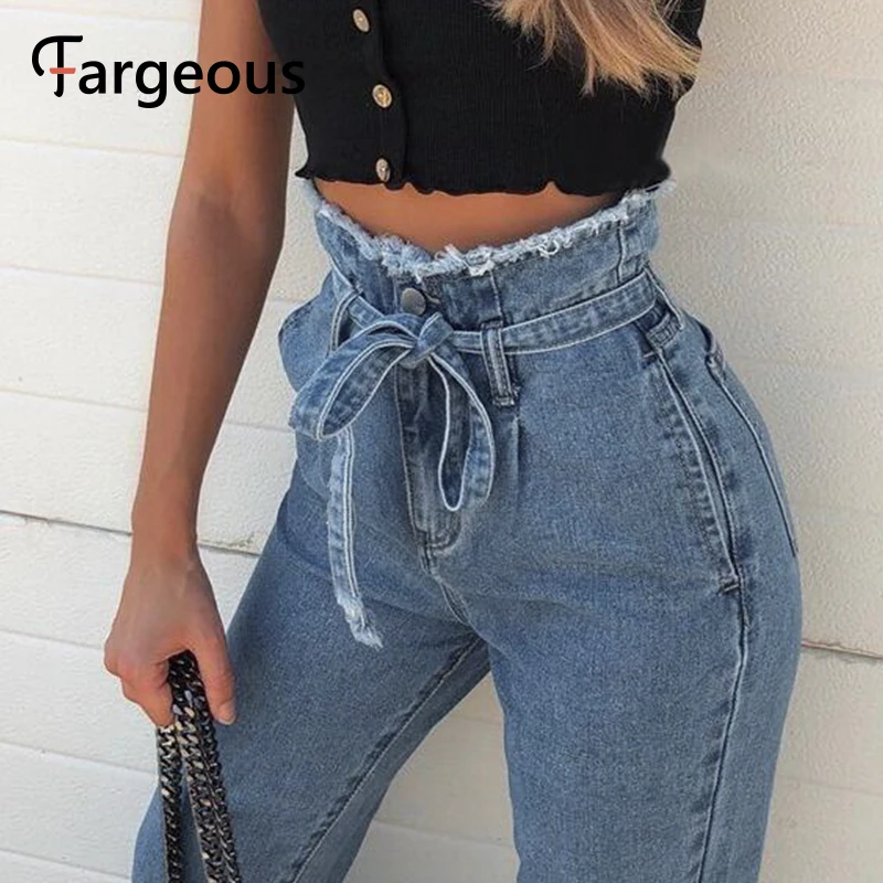 Модные женские джинсы с высокой талией свободные черные джинсовые брюки Halen