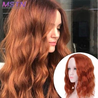 mstn synthetic ladies mid length wavy curly wig lolita cosplay heat resistant fiber black blue brown fluffy comfortable