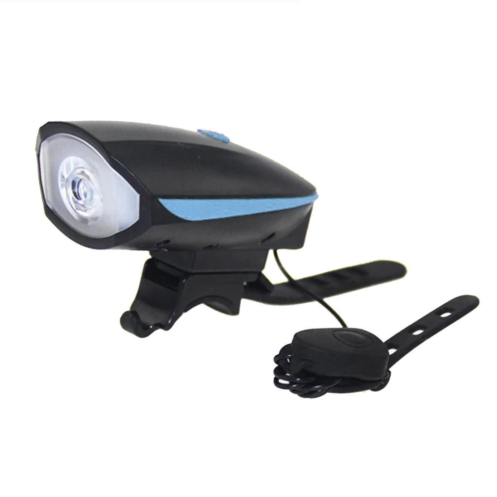 

2 in 1 Battery Powered LED Bicycle Headlight Bike Head Light Front Lamp Cycling Riding Night Horn Bicycle Accessories