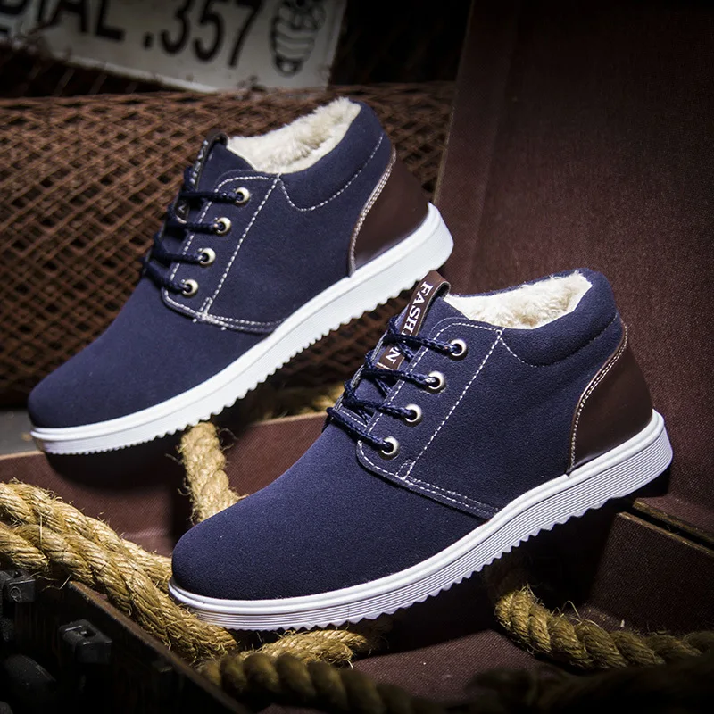 Мужские ботинки зимние теплые на меху мужские Рабочая обувь мужская модная