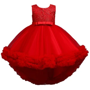 Новая детская одежда платье принцессы юбки-пачки со шлейфом Свадебные платья для девочек Ласточкин хвост рождественское платье для девочек