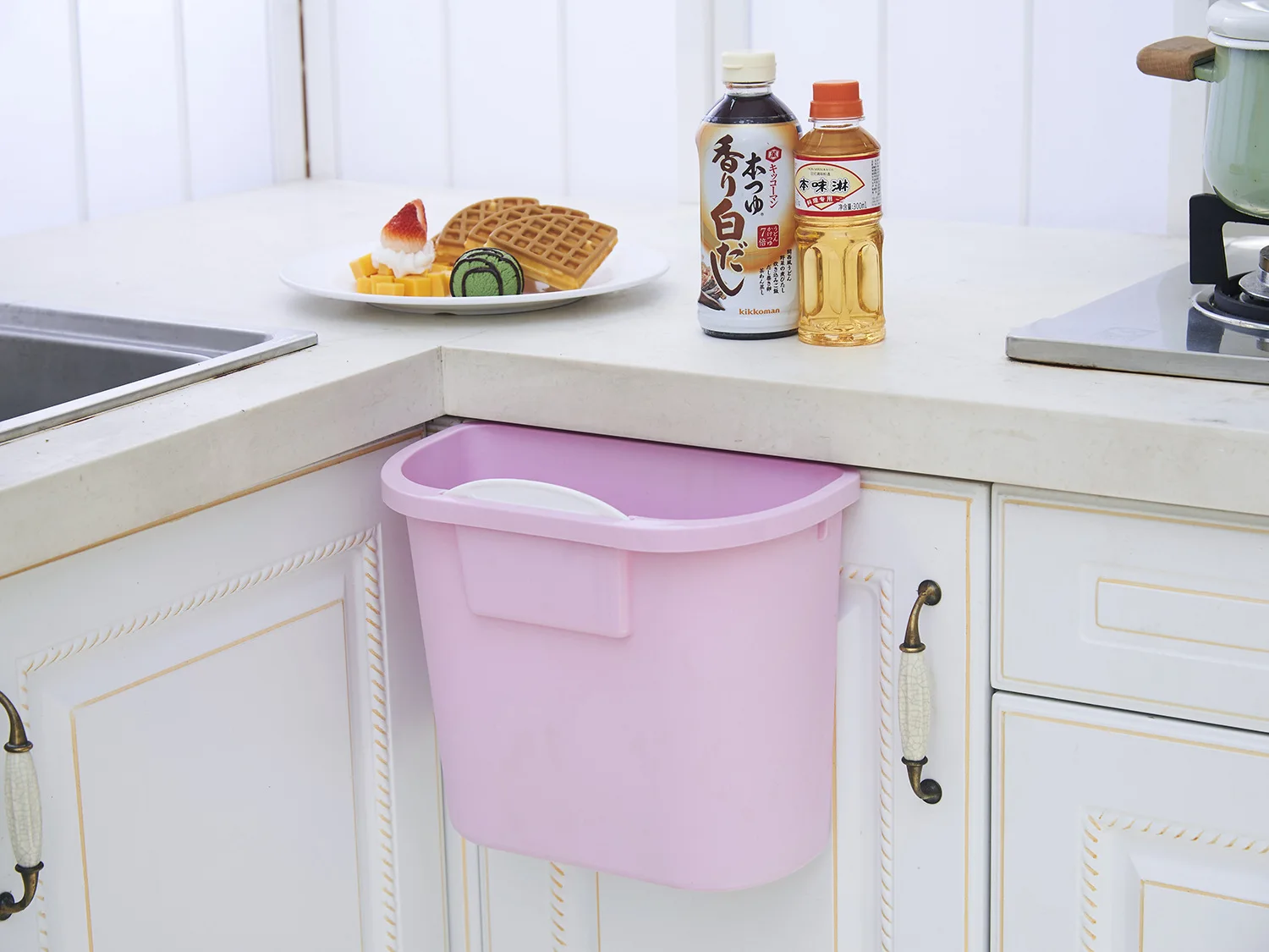 Кухня двери шкафа висячие корзины для мусора мусорное ведро может мусорный