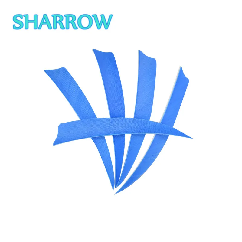 

50pcs 5" Archery Bow Arrow Shield Shape Natural Turkey Feathers Right Wing Arrow Fletching Hunting DIY Tools Arrow Accessories