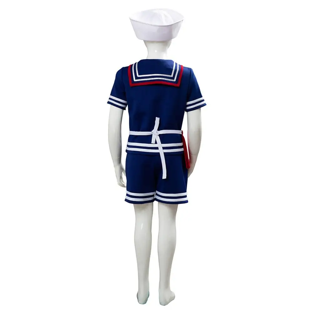 Stranger Cosplay Things Costume Steve Harrington Scoops Ahoy Sailor Uniform Kids Halloween Children Fancy Clothes | Тематическая