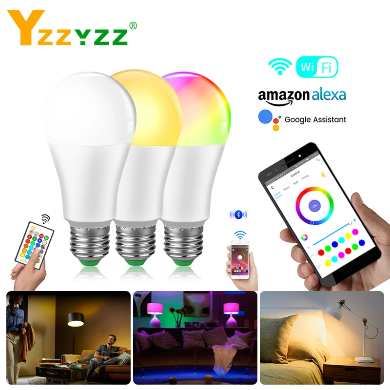 E27 светодиодный Ночной светильник с управлением через приложение Wifi умная лампа