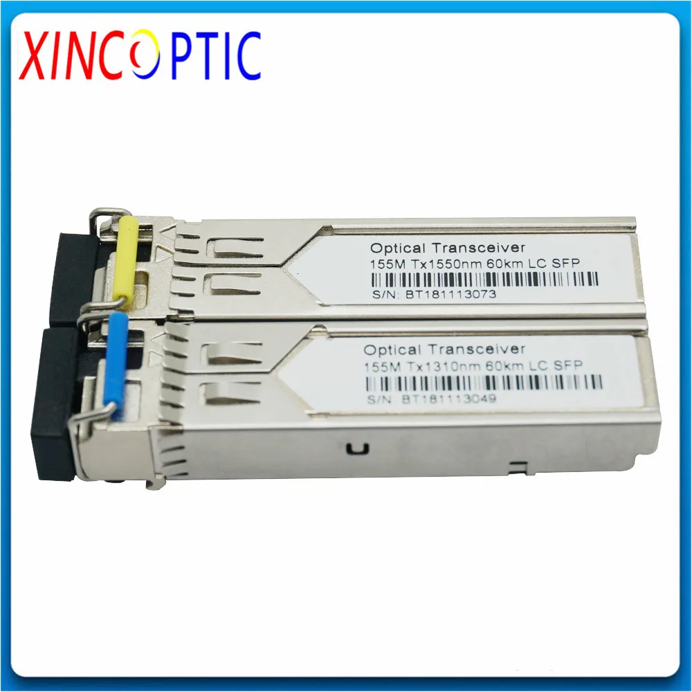 Двунаправленный трансивер 155 Мбит/с 1310/1550 нм 60 км LC/SC SFP м 100BASE FX SC One Fiber WDM LC