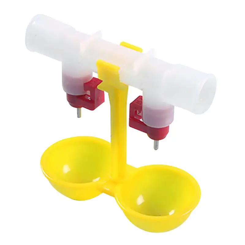 10 шт. куриный питьевой ниппель двойного сопла поилка для кур чашка лоток миска