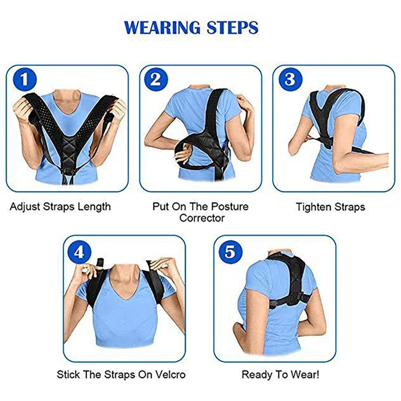 

Brace Support Belt Adjustable Back Posture Corrector Men Women Clavicle Spine Back Shoulder Lumbar Posture Correction