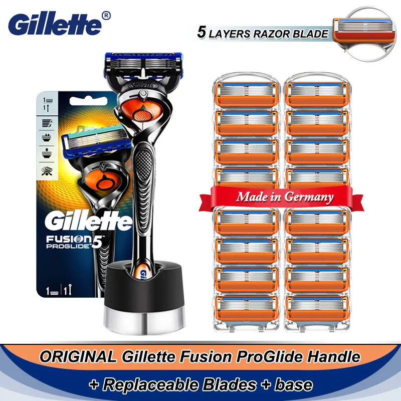 

Оригинальная Мужская Ручная бритва Gillette Fusion Proglide, станок для бритья, 5-слойные кассеты со сменными лезвиями